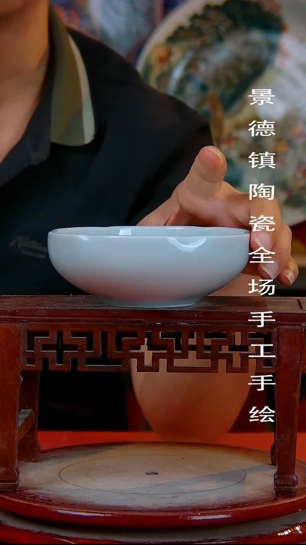 摆件手景德镇陶瓷 全场手工绘