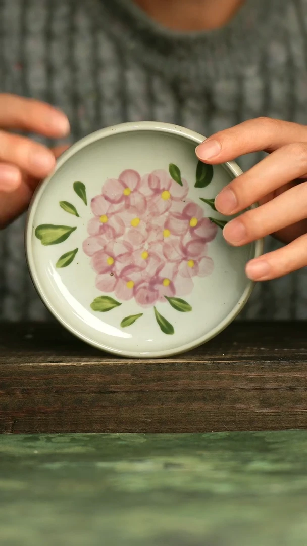 陶瓷青诗集手工手绘瓷器