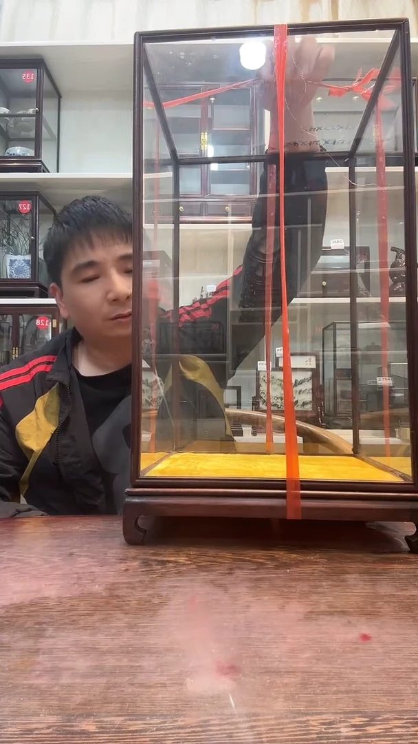 红酸枝木类用****724*24*40玻璃罩650