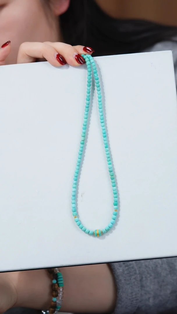 【闪购商品】绿松石项链18K金镶嵌1