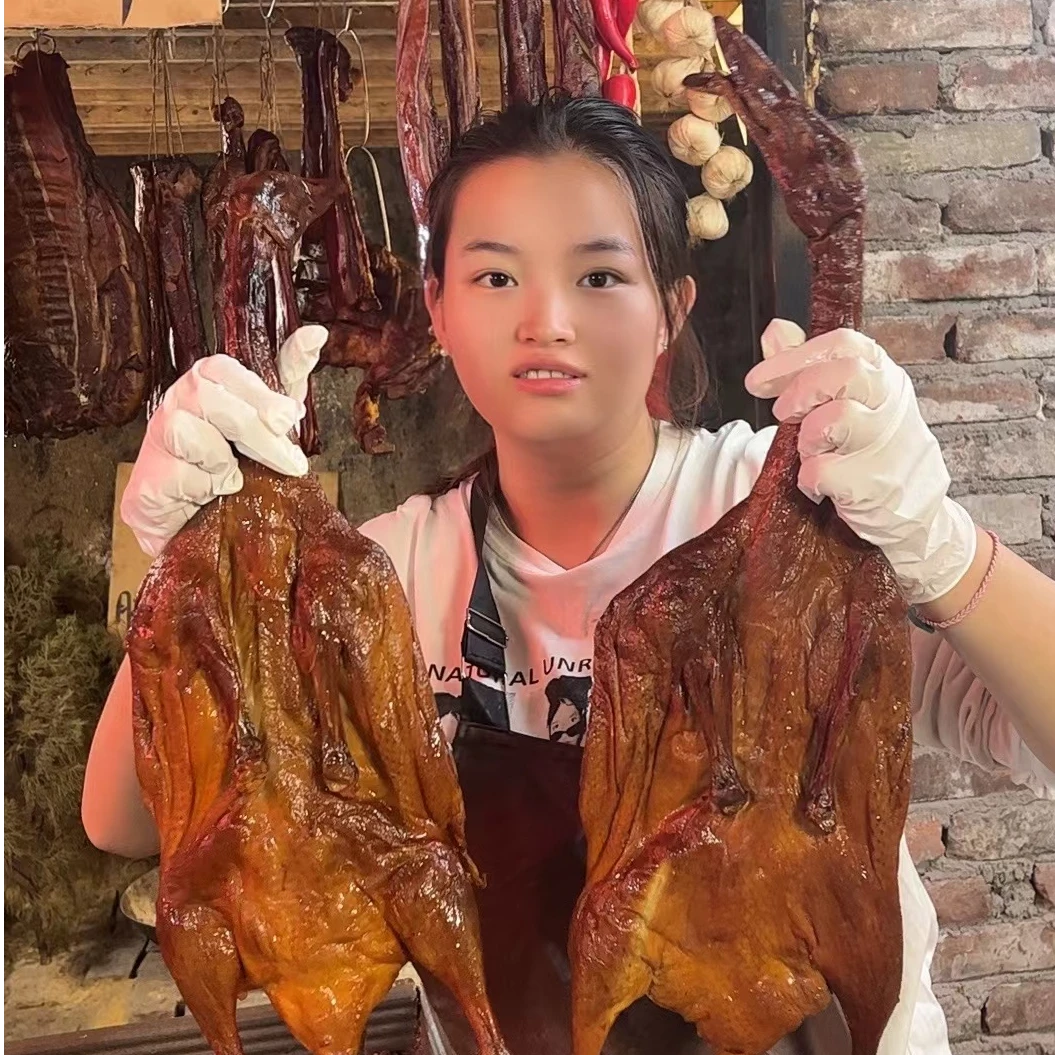 腊鸭子4只  湖南正宗烟熏鸭子真空发货