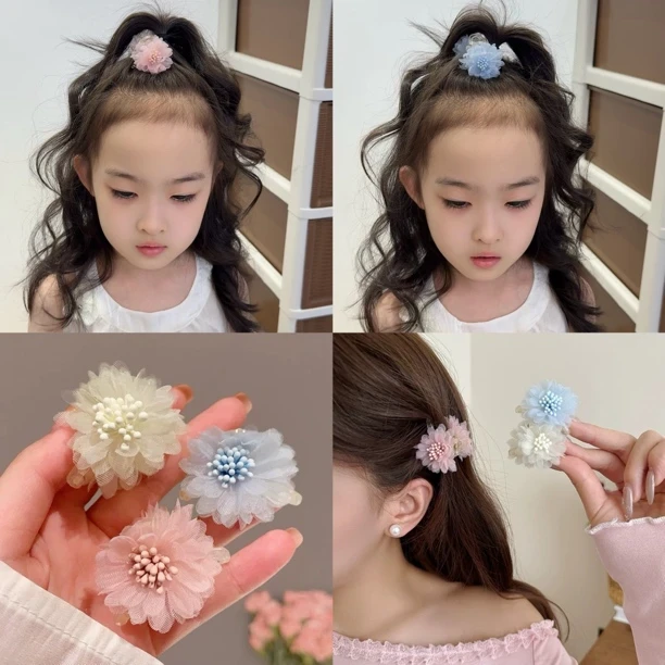 超仙花朵小抓夹~公主头侧边夹发饰2025春夏季新款甜美少女心头饰