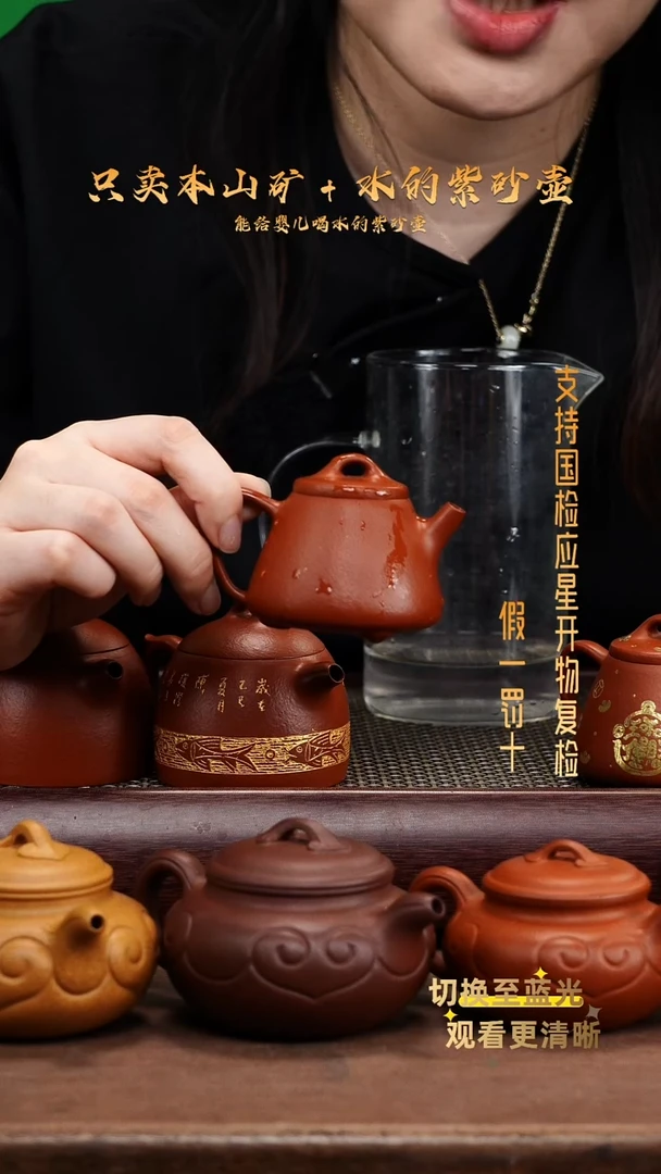茶壶紫砂朱泥全手工小高瓢