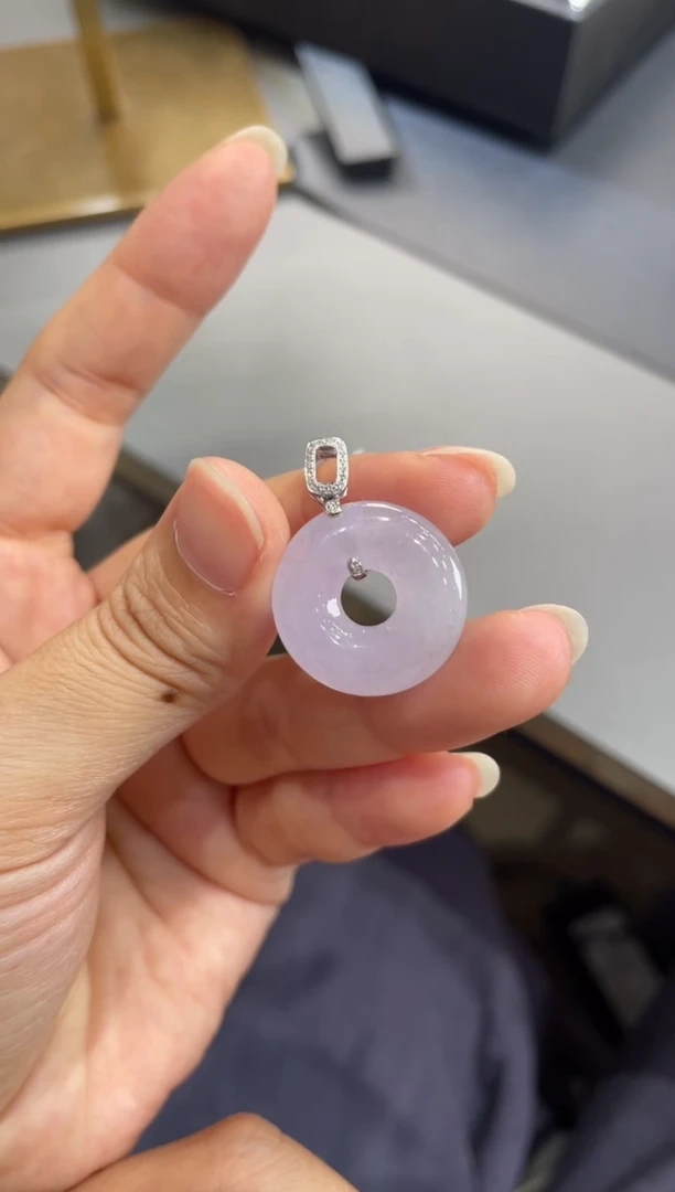 18K金镶嵌挂件翡翠ZHG00903-019