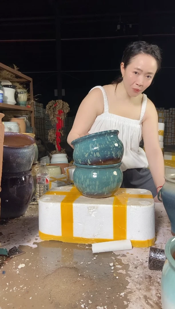 宜兴紫砂粗陶花盆18/13