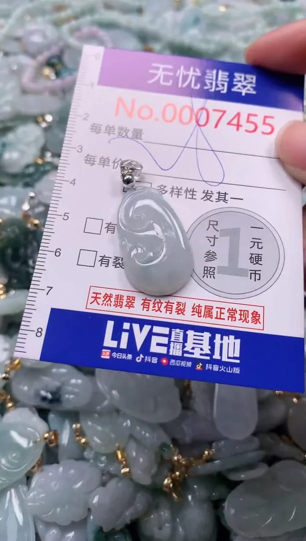 吊坠(不含链)未镶嵌翡翠7455