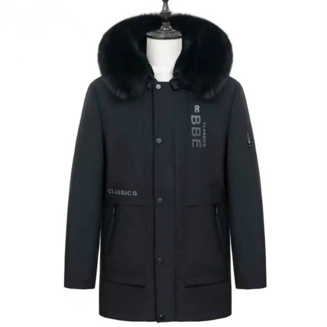 2563男士冬季连帽内胆可脱卸厚款派克服夹克(SY)