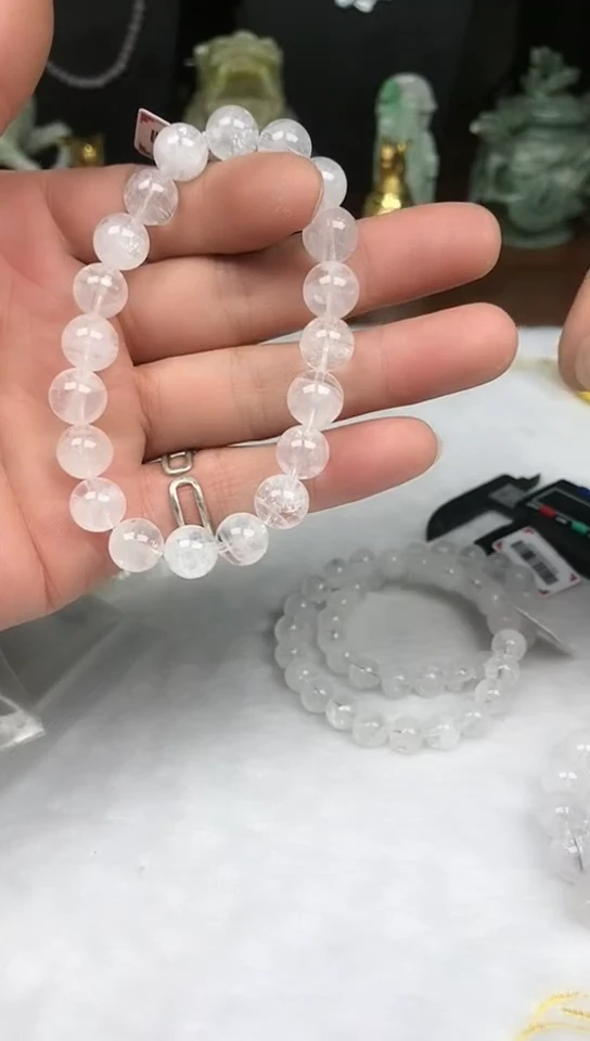 未镶嵌手链水晶白幽灵手串10