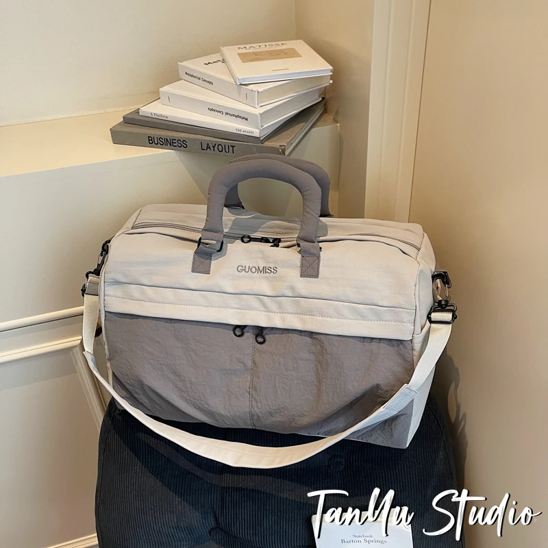 探屿手提旅行包大容量时尚短途行李包旅游轻便干湿分离运动健身包