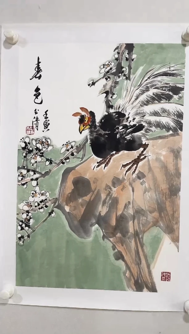 国画Y-华老师绘画作品-2.7平尺（带荣宝斋宁波证书）