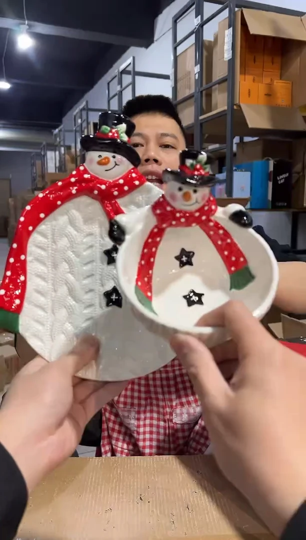 【闪购商品】杯原盒雪人碗加特雷西原盒雪人盘子2件套
