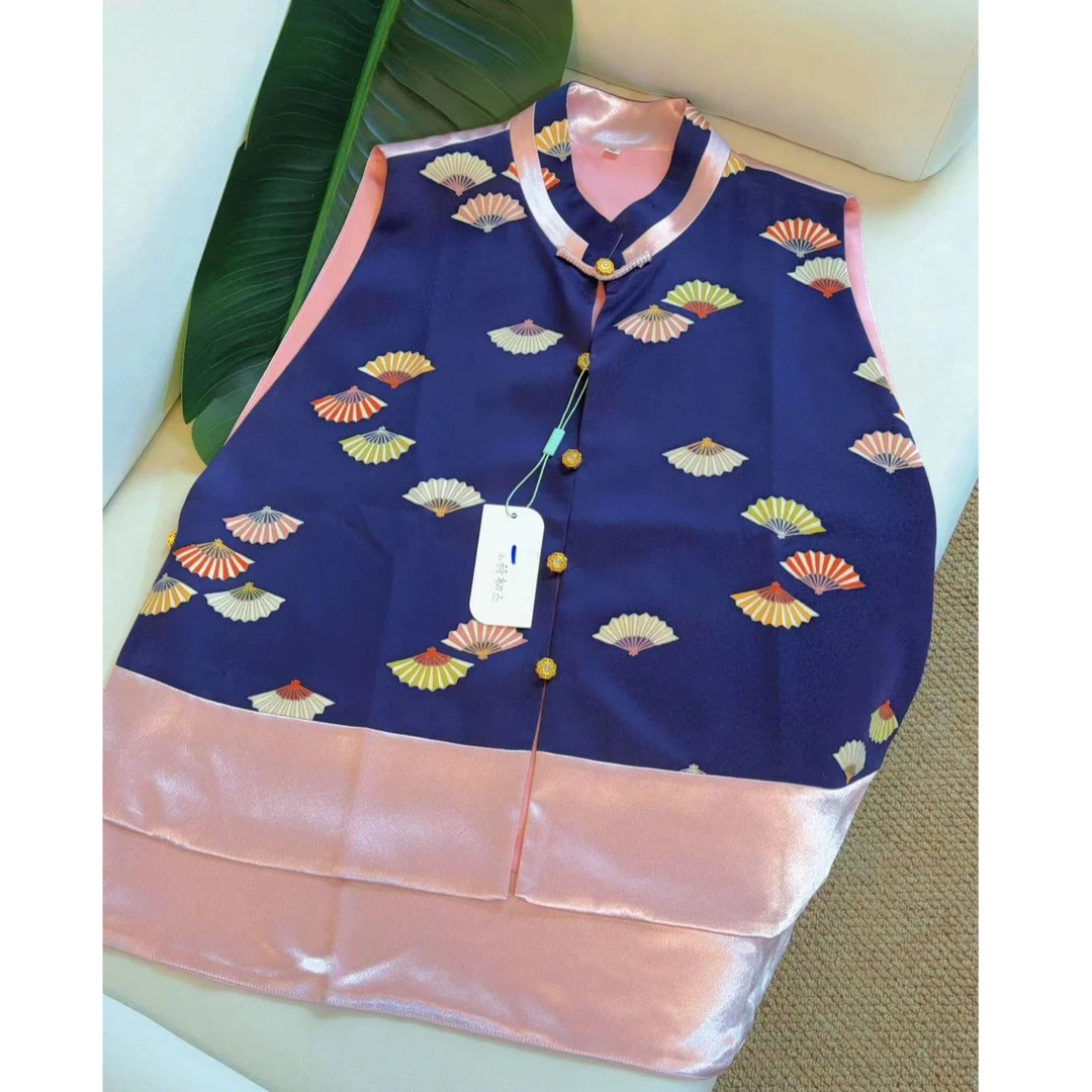 软缎正娟马甲（老物面料，默认有瑕疵）