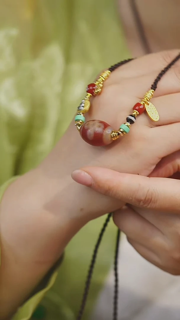 玛瑙/玉髓项链未镶嵌多样性发其一