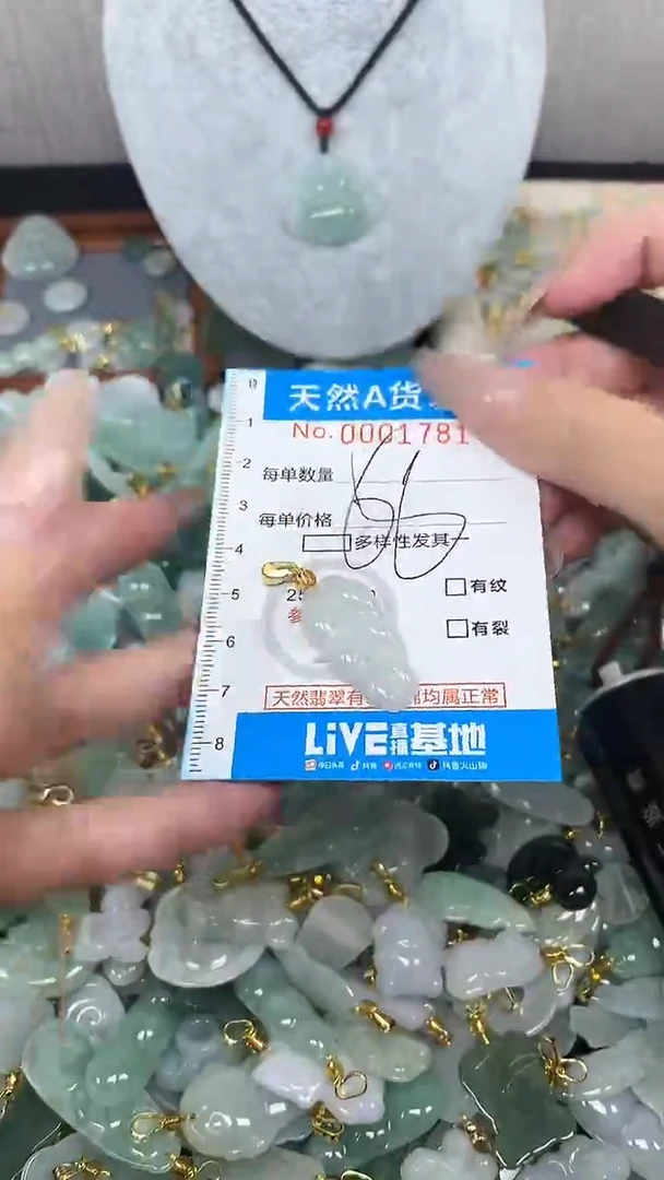 翡翠未镶嵌颈饰净货挂件-1781