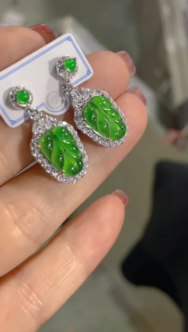 【闪购商品】翡翠耳饰未镶嵌天然A货翡翠多样性发货拍一发一