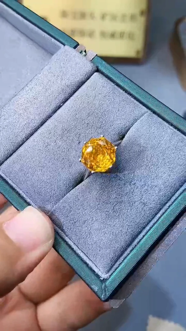 【闪购商品】黄晶戒指银S925镶嵌35444