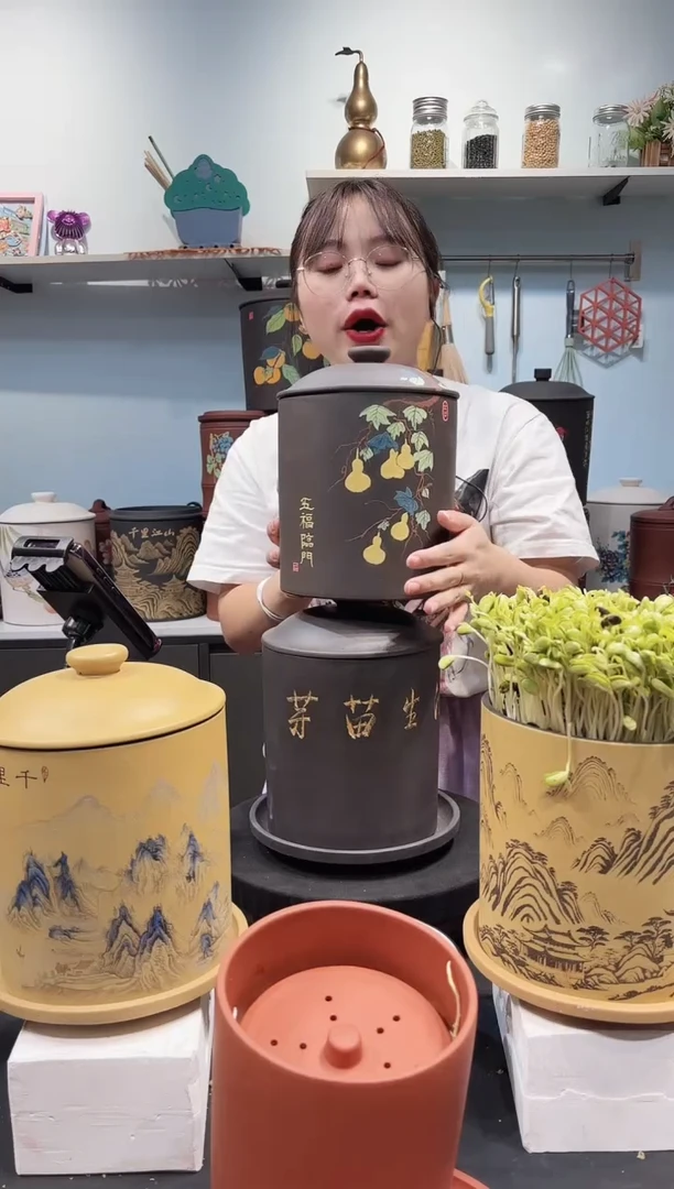 旺*旺五福临门 黑金砂+紫砂托盘