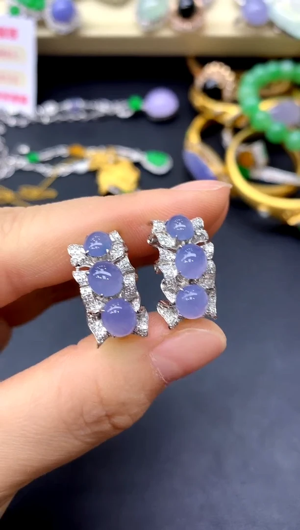 18K金镶嵌翡翠耳饰270-中国好珍宝