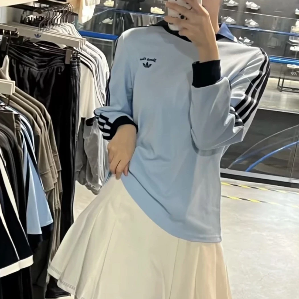 adidas/阿迪达斯【万象AD】复古穿搭运动修身长袖圆领T恤JM8011