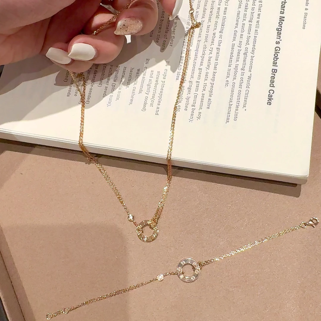 【双链单饼项链系列】气质轻奢时尚法式设计师款项链百搭