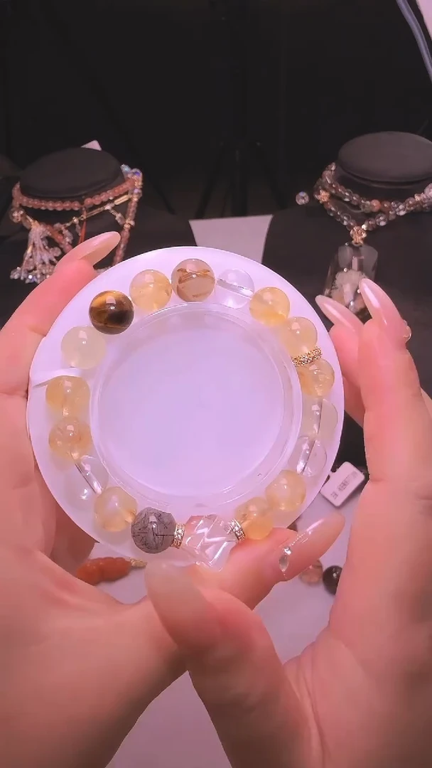 烟晶手链未镶嵌手串