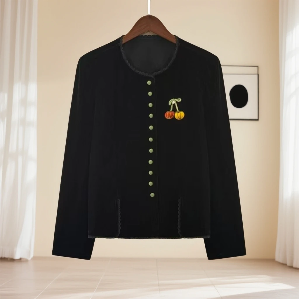 1651小番茄上衣妈妈装高贵新款妈妈装洋气收腰过膝法式