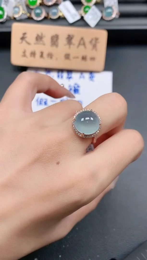 银S925镶嵌戒指翡翠1111