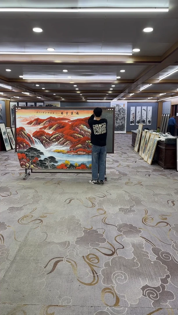 绘画天**疗Y-刘雪红-大丈二-山水画