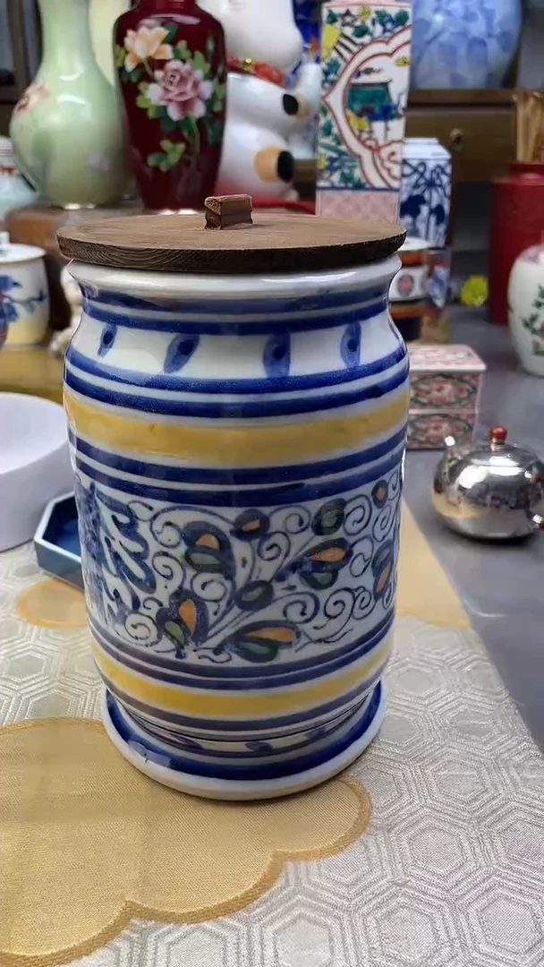 【闪购商品】盘日产青花罐一一一