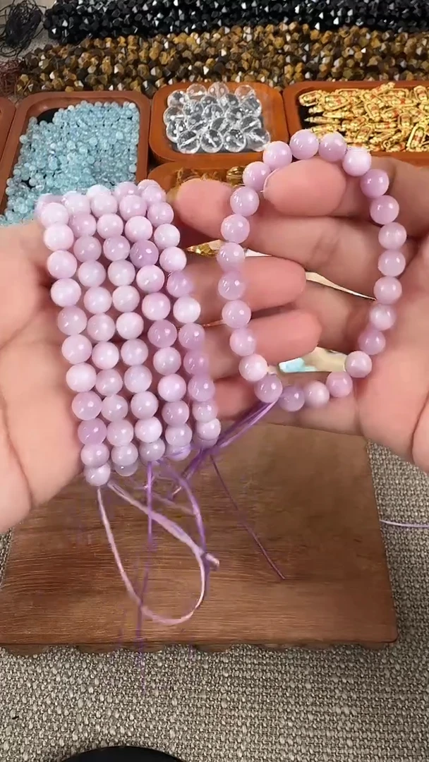 未镶嵌锂辉石手串紫锂辉手串7mm+   多样性发一