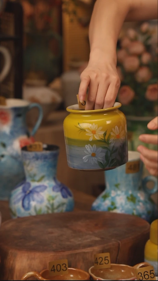 陶瓷532景德镇设计师手作花器摆件侘寂风