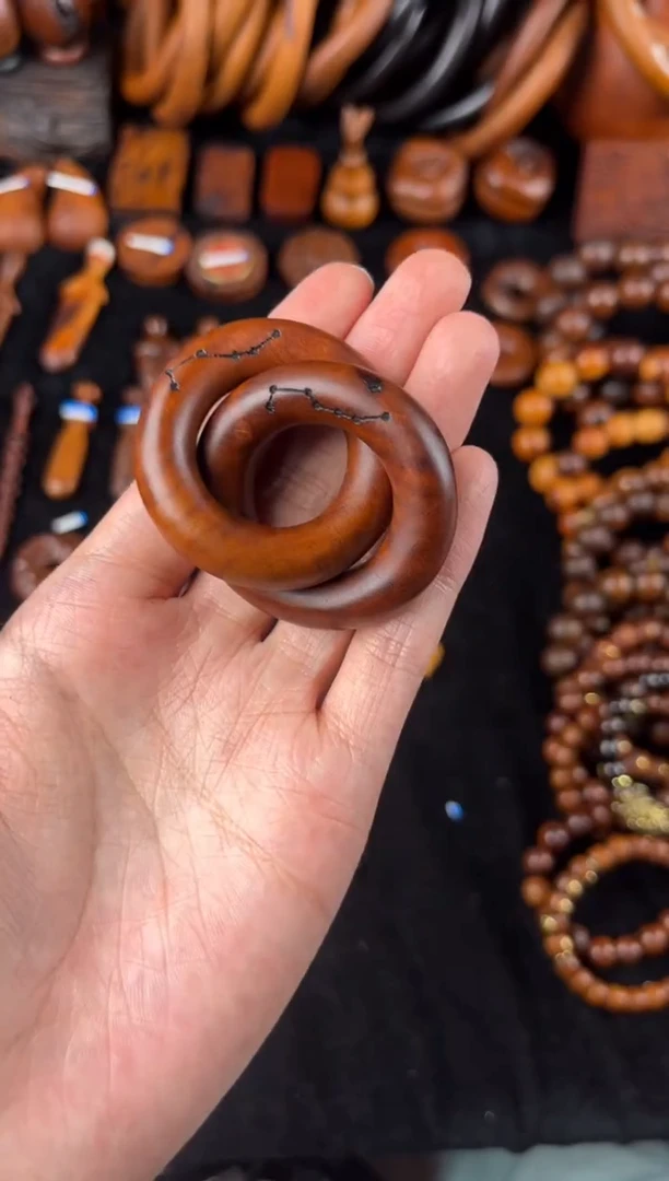 枣木雷击枣木微微雷痕乾坤圈2.5内径