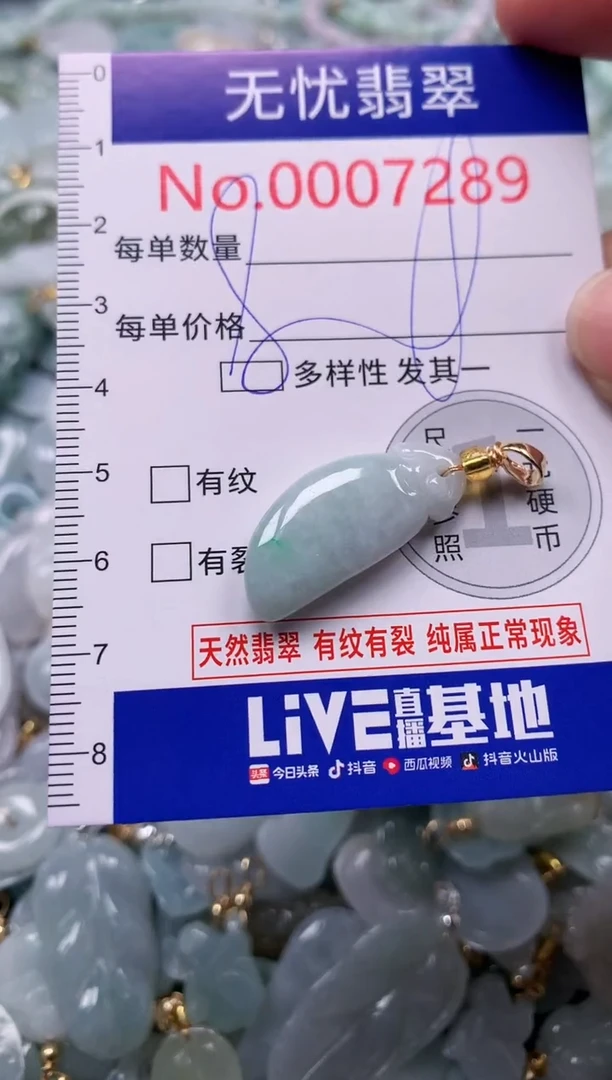 吊坠(不含链)未镶嵌翡翠7289