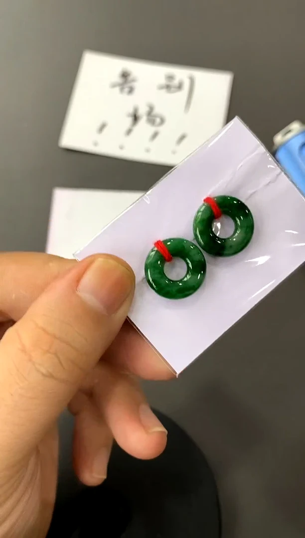 【闪购商品】定制翡翠18K金镶嵌一对