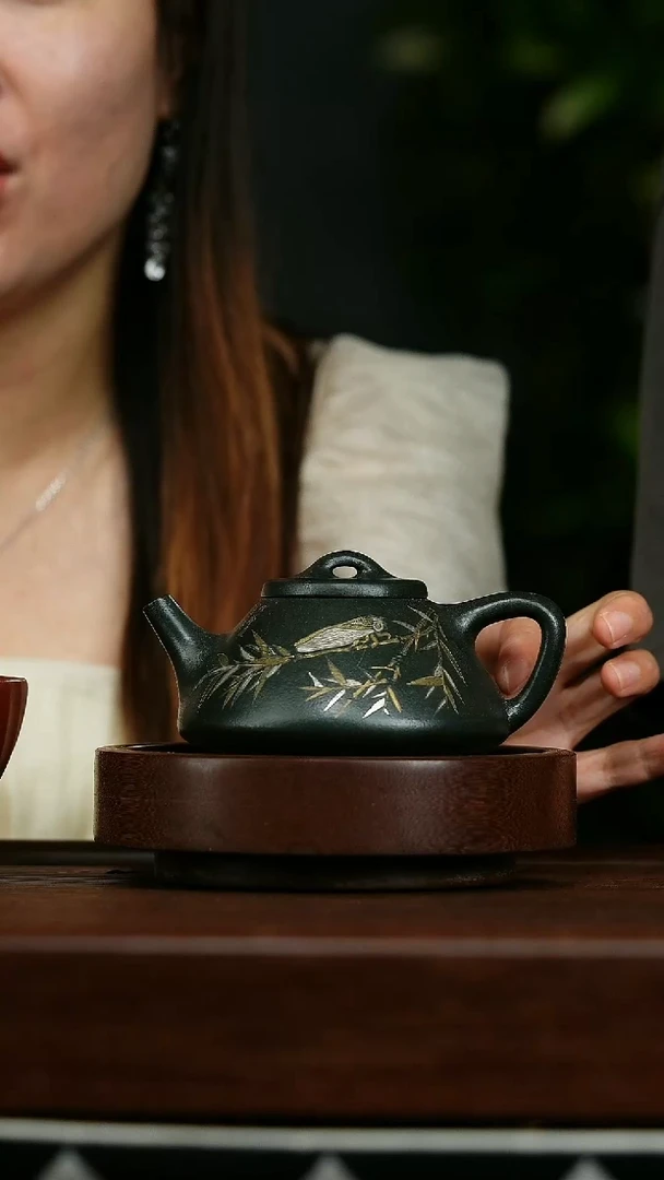 茶壶紫砂j11九龄君子兰子冶石瓢壶