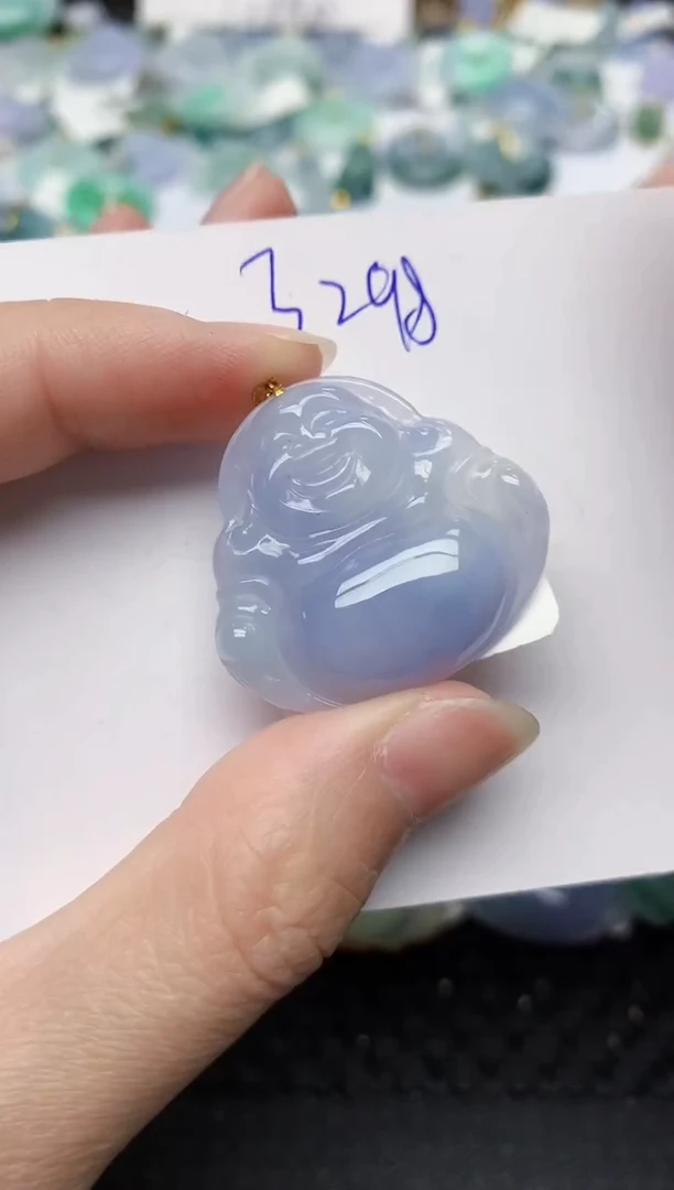 颈饰18K金镶嵌翡翠天然缅甸A货翡翠百元以上9元证书费自理