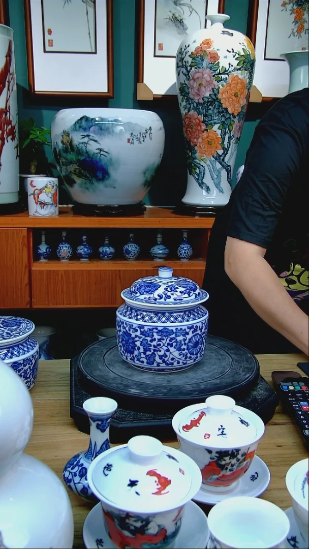 摆件景德镇手绘陶瓷8888888