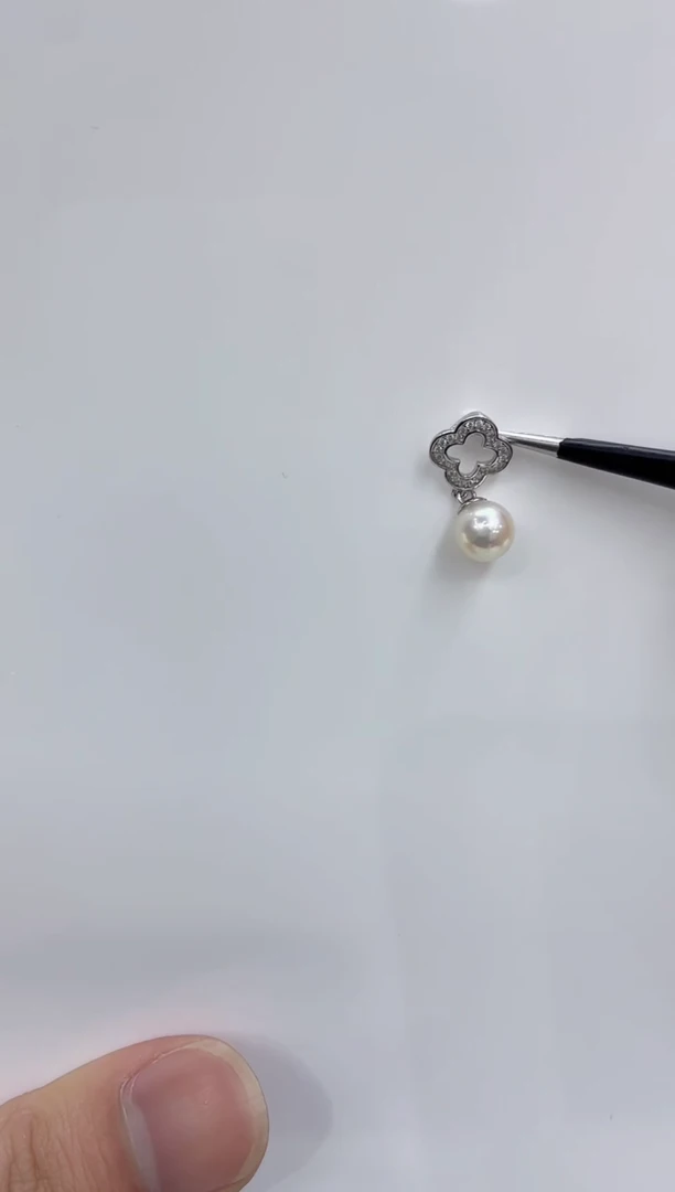 【闪购商品】海水珍珠吊坠(不含链)银S925镶嵌海水珍珠吊坠