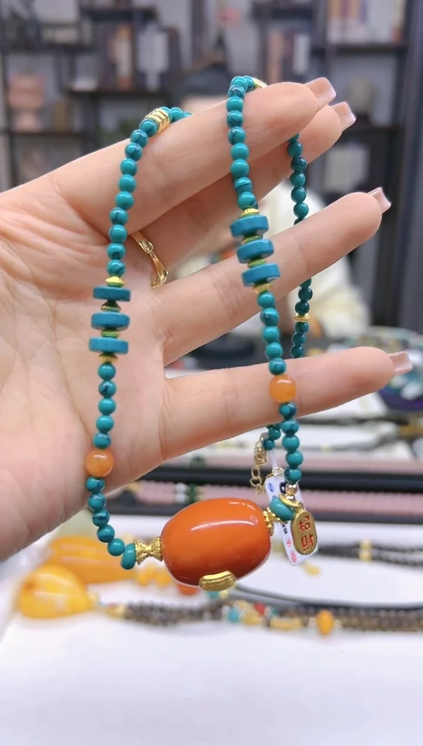 【闪购商品】蜜蜡毛衣链未镶嵌M628