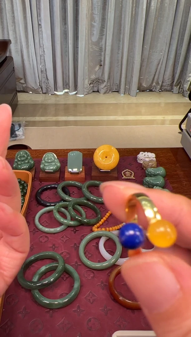 未镶嵌琥珀戒指戒指