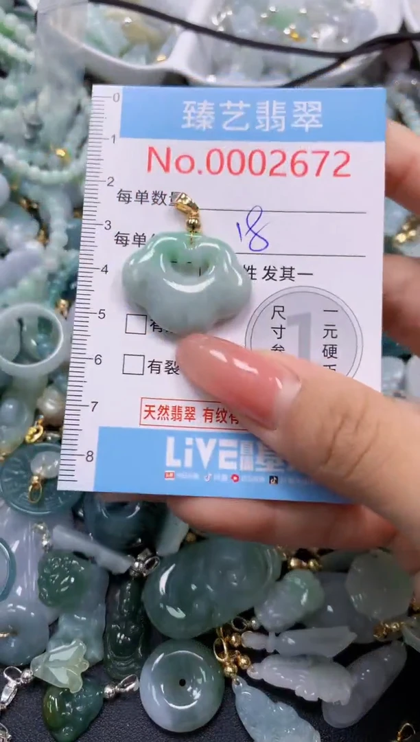 翡翠未镶嵌吊坠(不含链)2672