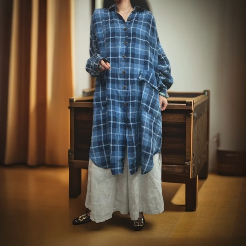 珈瑶原创《云间》汉麻色织宽松慵懒风外搭(可做防晒01款)