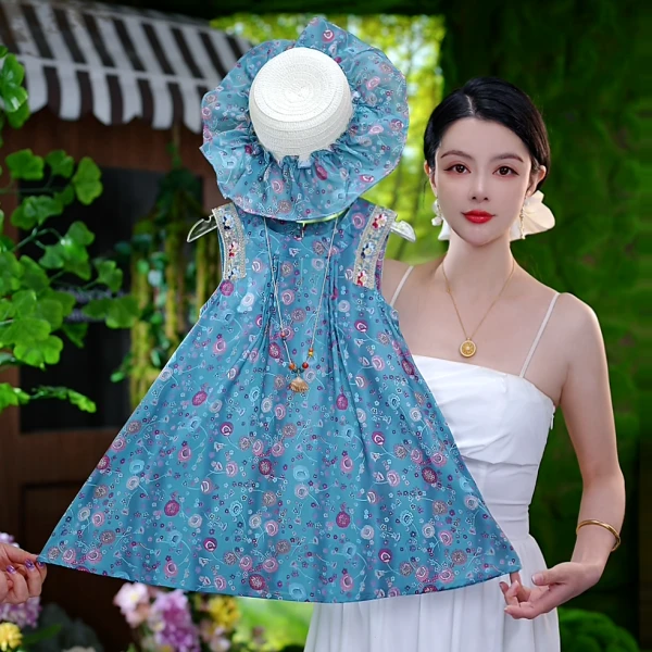 Disney/迪士尼【蓝楹絮语】女童连衣裙夏季2025新款民族风背心裙子