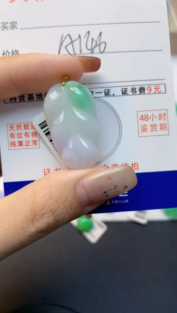 颈饰未镶嵌翡翠天然A货翡翠百元以上9元证书费自理