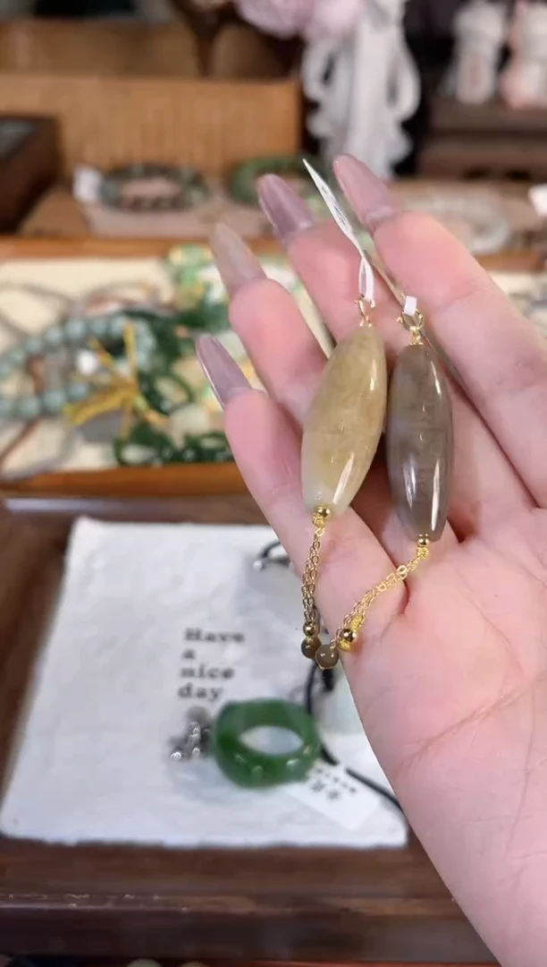 吊坠(不含链)银S925镶嵌和田玉多样性发其一