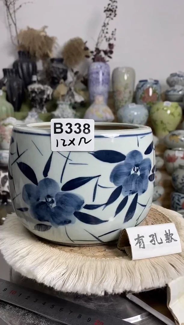 景德镇陶瓷花盆 B338 陶瓷制品 默认有点误差哦~