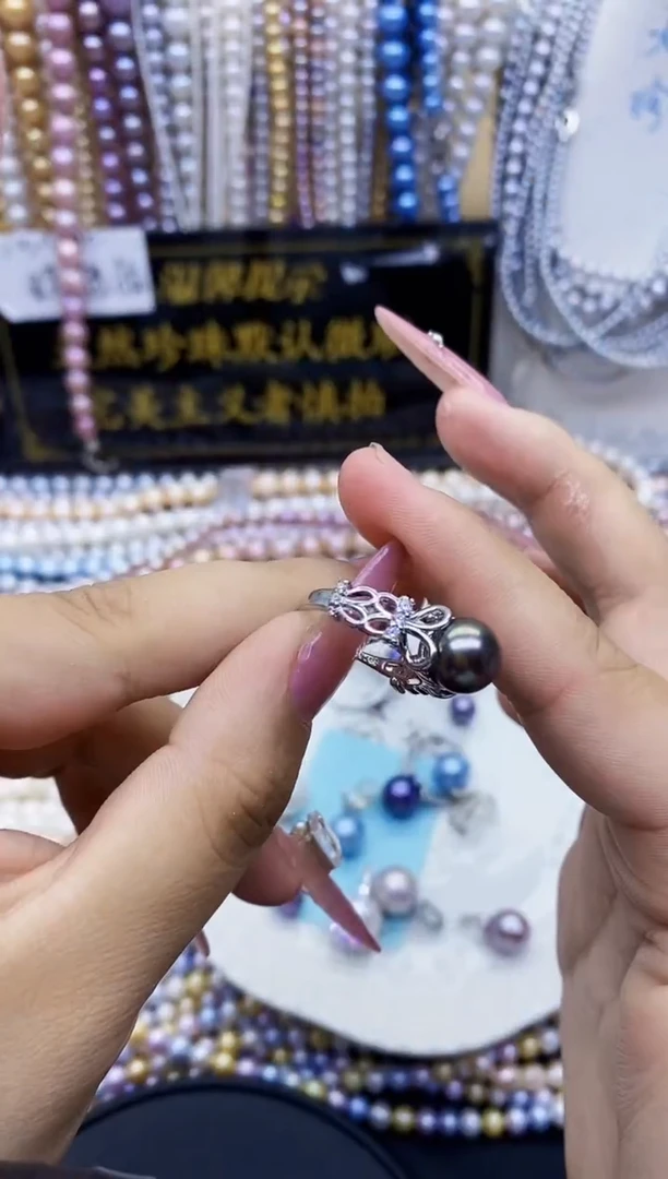 未镶嵌淡水珍珠戒指戒指