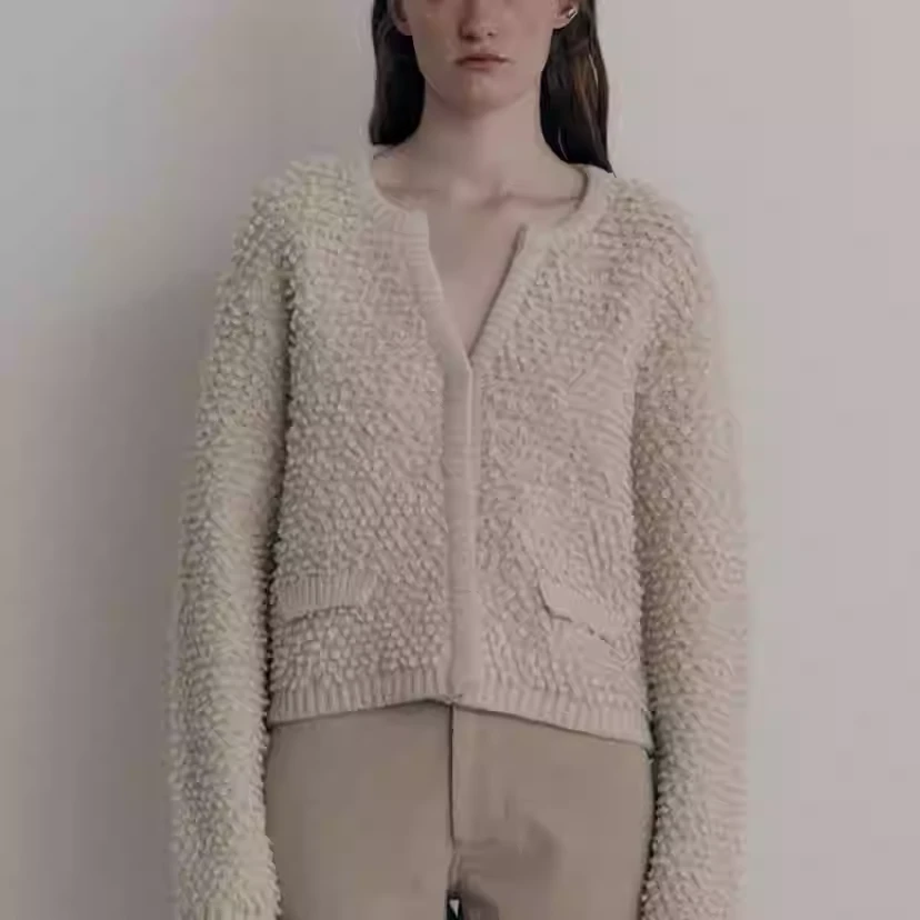 韩国小众品牌 VERSO 简约百搭羊毛针织开衫女