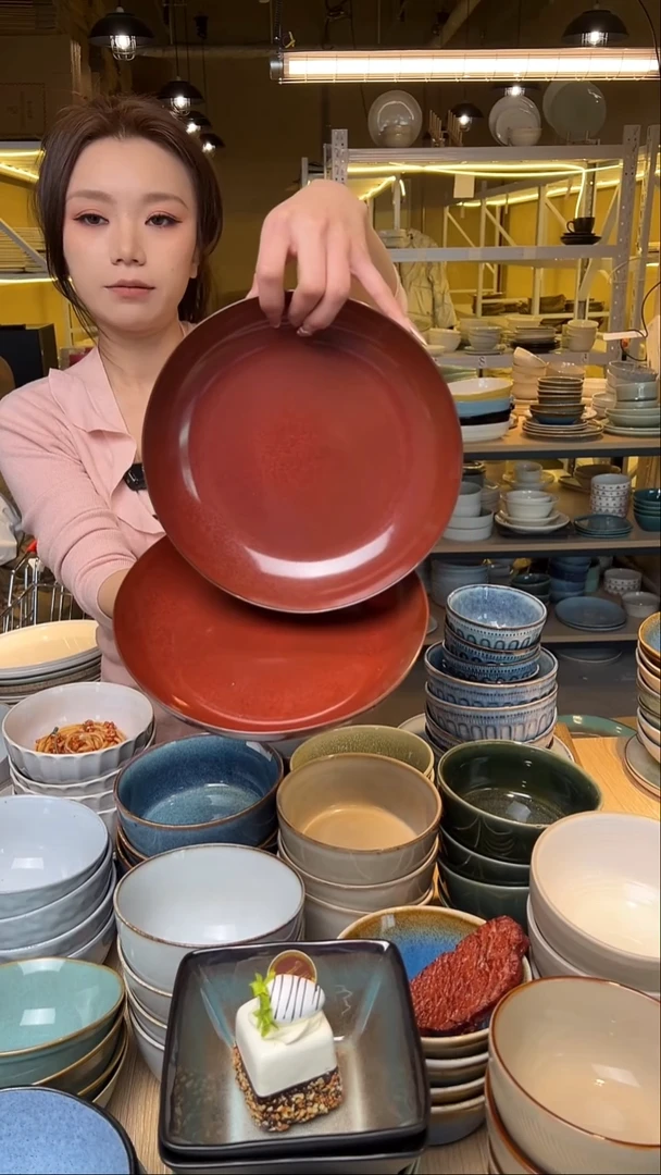 瓷62【瑕疵】外贸尾货窑变釉下彩