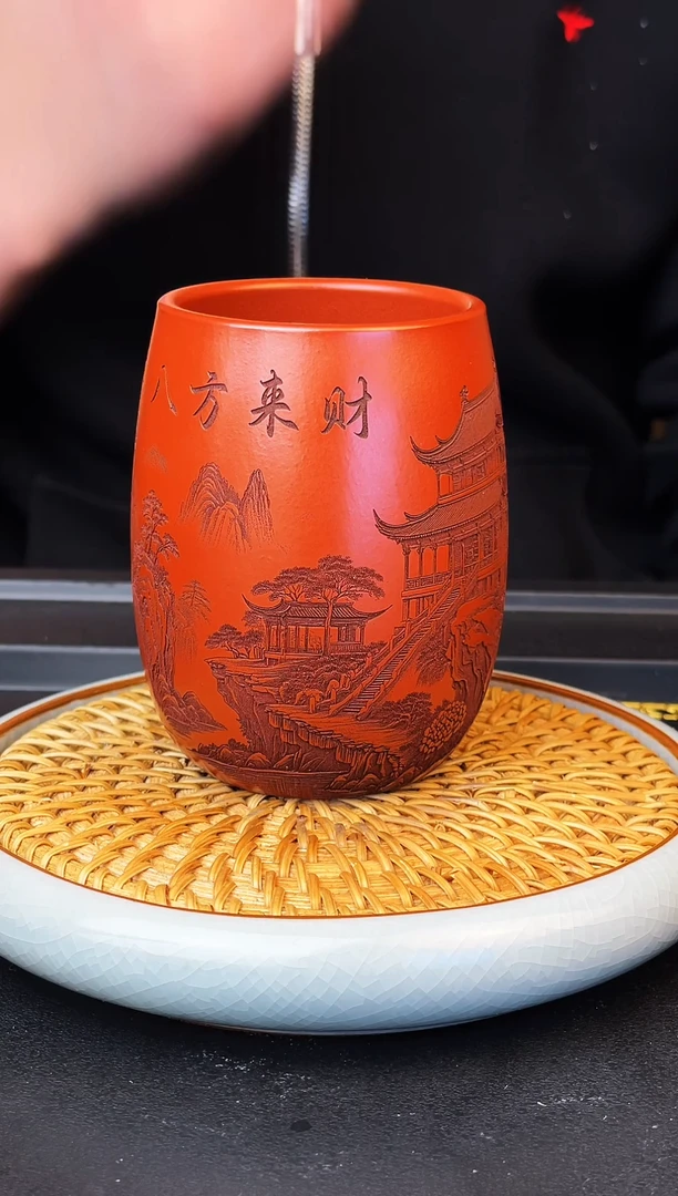 八方来财    朱泥  大红袍  主人杯